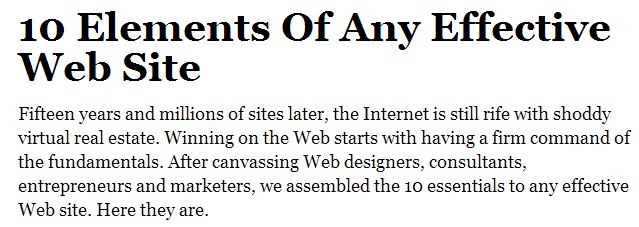 Effective Web Site
