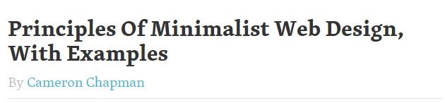 Principles Of Minimalist